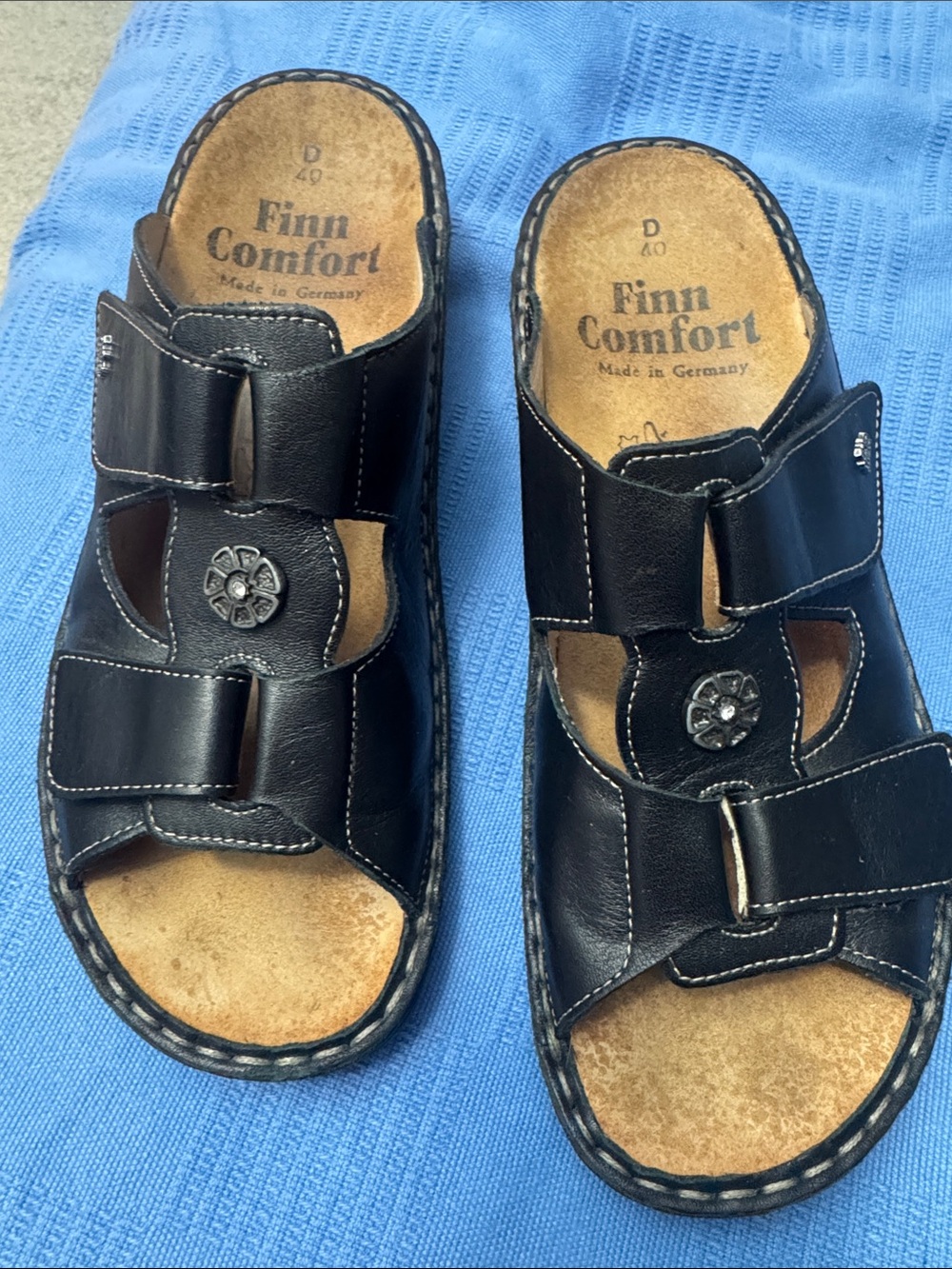SZ:40 Finn Comfort Pattaya Nappaseda Slide Like New US Size 8.5-9